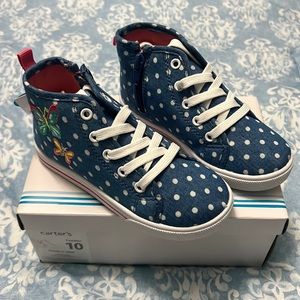 Carter’s Toddler Girls Butterfly Polka Dot High Top Shoes
